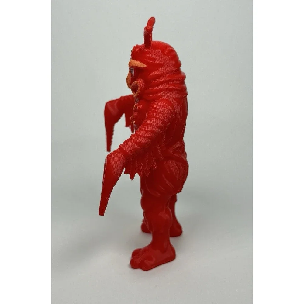 Angry Red Planet HAND PAINTED Three Eyed Martian Monster Toy Figure